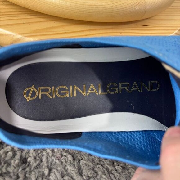 Cole Haan ØriginalGrand Stitchlite Wingtip Oxford Mens Size 10 Blue Knit Shoes - Picture 7 of 9